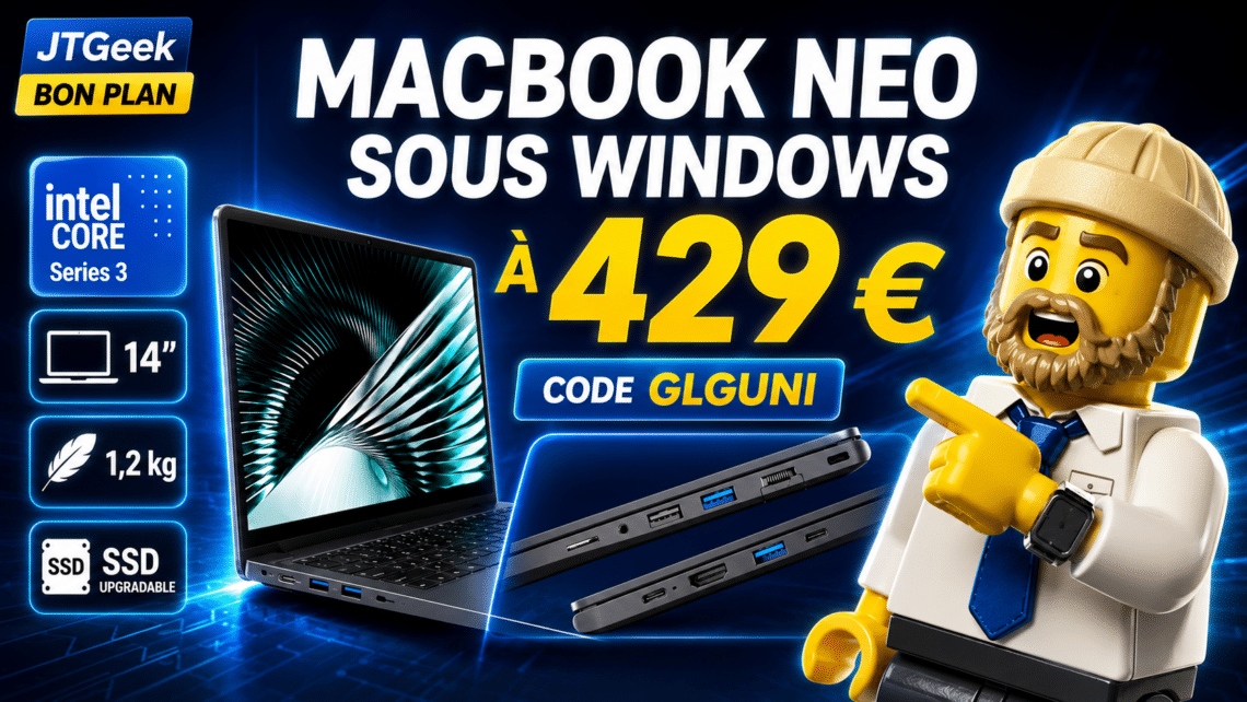 bon plan chuwi unibook, le « macbook neo sous windows » passe à 429 € avec notre code promo