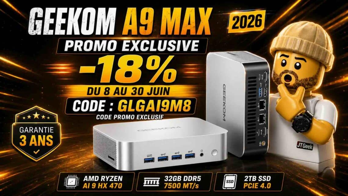 bon plan geekom a9 max 2026 code promo 18% du 8 au 30 juin sur le mini pc gaming premium