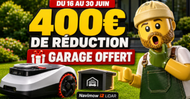 bon plan meilleur robot tondeuse 2026 segway navimow i2 lidar avec 400 € de réduction et garage offert