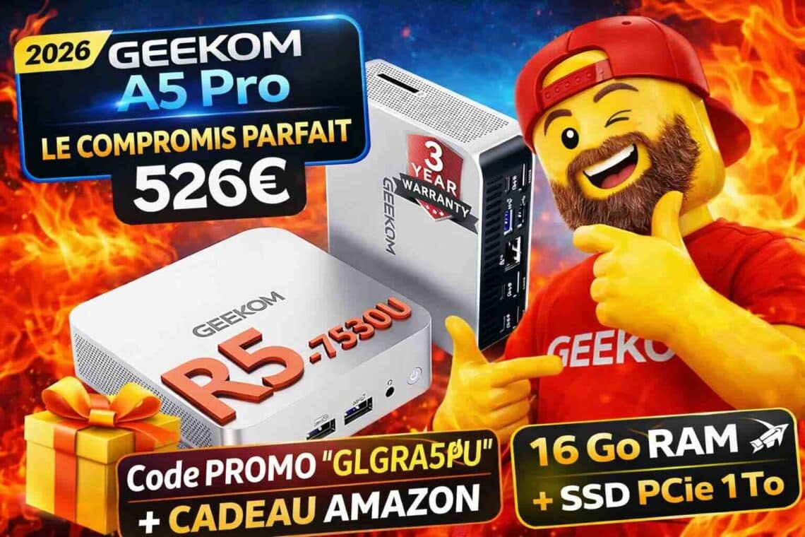 bon plan mini pc geekom a5 pro ryzen 5 jtgeek