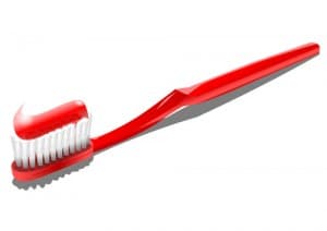 brosse à dents de couleur rouge