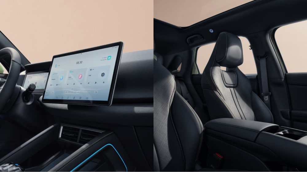 byd atto 2 small suv ecran et siege