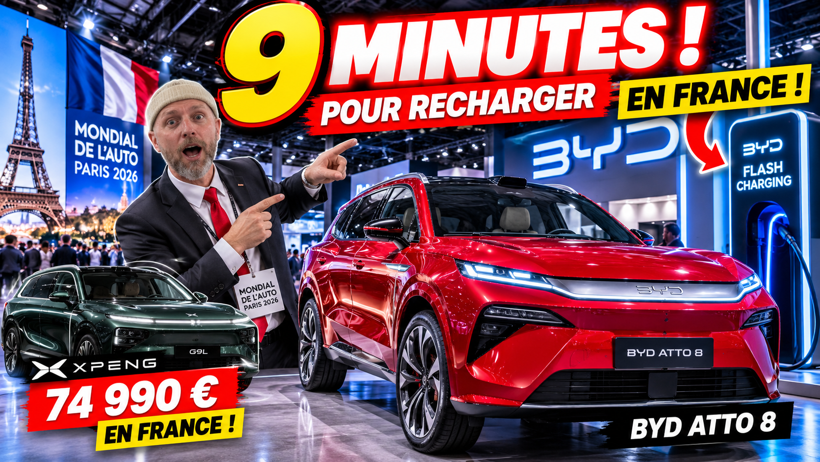 byd atto 8 9 min pour recharger ! xpeng g9l à 74 990 € en france