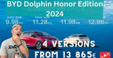 byd dolphin honor edition débarque en 4 versions à partir de 13 865€ en chine!