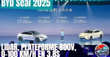 byd seal 2025 , lidar, plateforme 800v, et 0 100 km:h en 3,8s