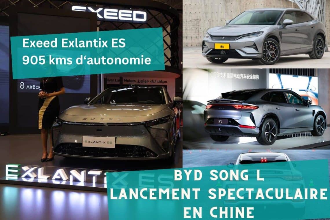 byd song l ,8 000 commandes en 72h en chine et exeed exlantix es débarque avec 905 km d'autonomie