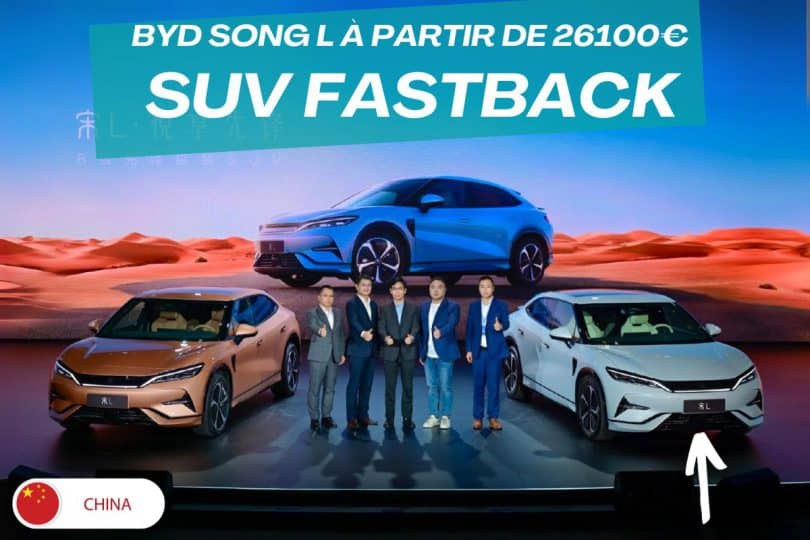 byd song l à 26,100€ ht !
