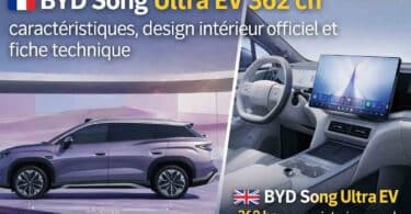 byd song ultra ev 362 ch caractéristiques, design intérieur officiel et fiche technique