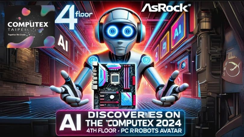 ce que j'ai découvert au 4e étage du computex 2024 asrock, ai et pc robots avatar !