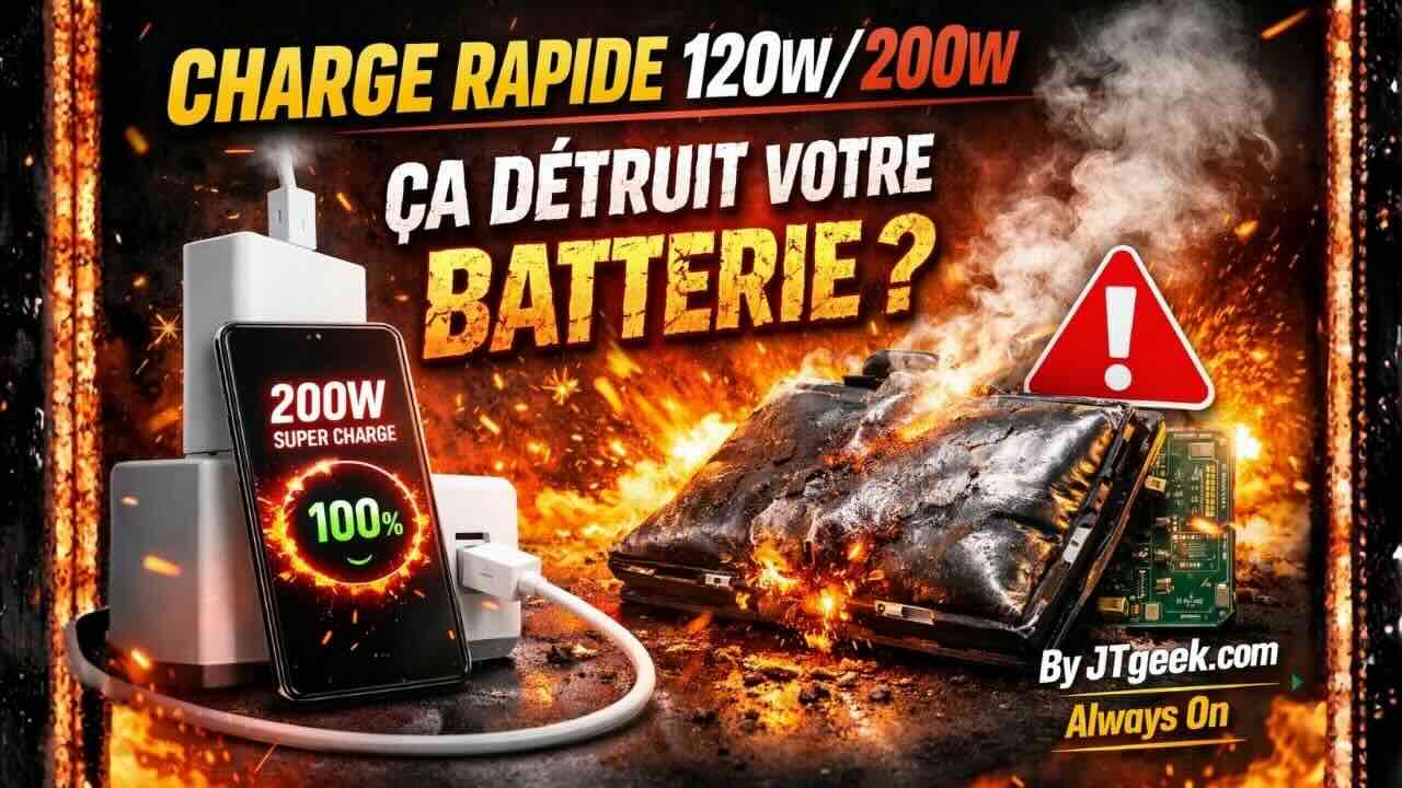 charge rapide 120w:200w est ce que ça détruit vraiment la batterie de votre smartphone ?
