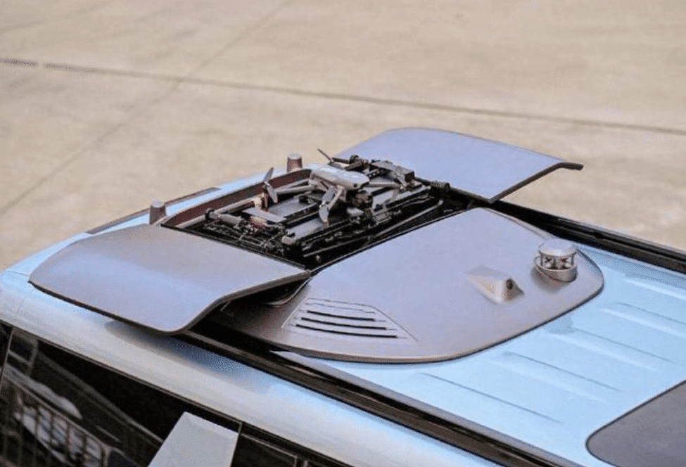 chery dévoile son drone embarqué fly eye toit