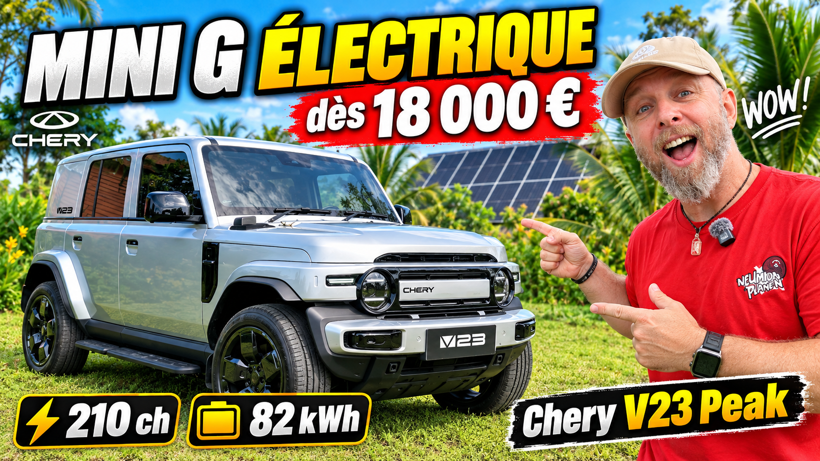 chery v23 peak , mini g électrique, 210 ch, 82 kwh à partir de 18 000 € !
