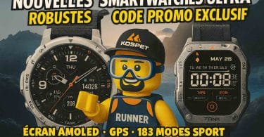 code promo exclusif sur les nouvelles smartwatches robustes amoled by jtgeek