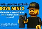 codes promos exclusifs boya mini 2  profitez de réductions sur le micro sans fil compact