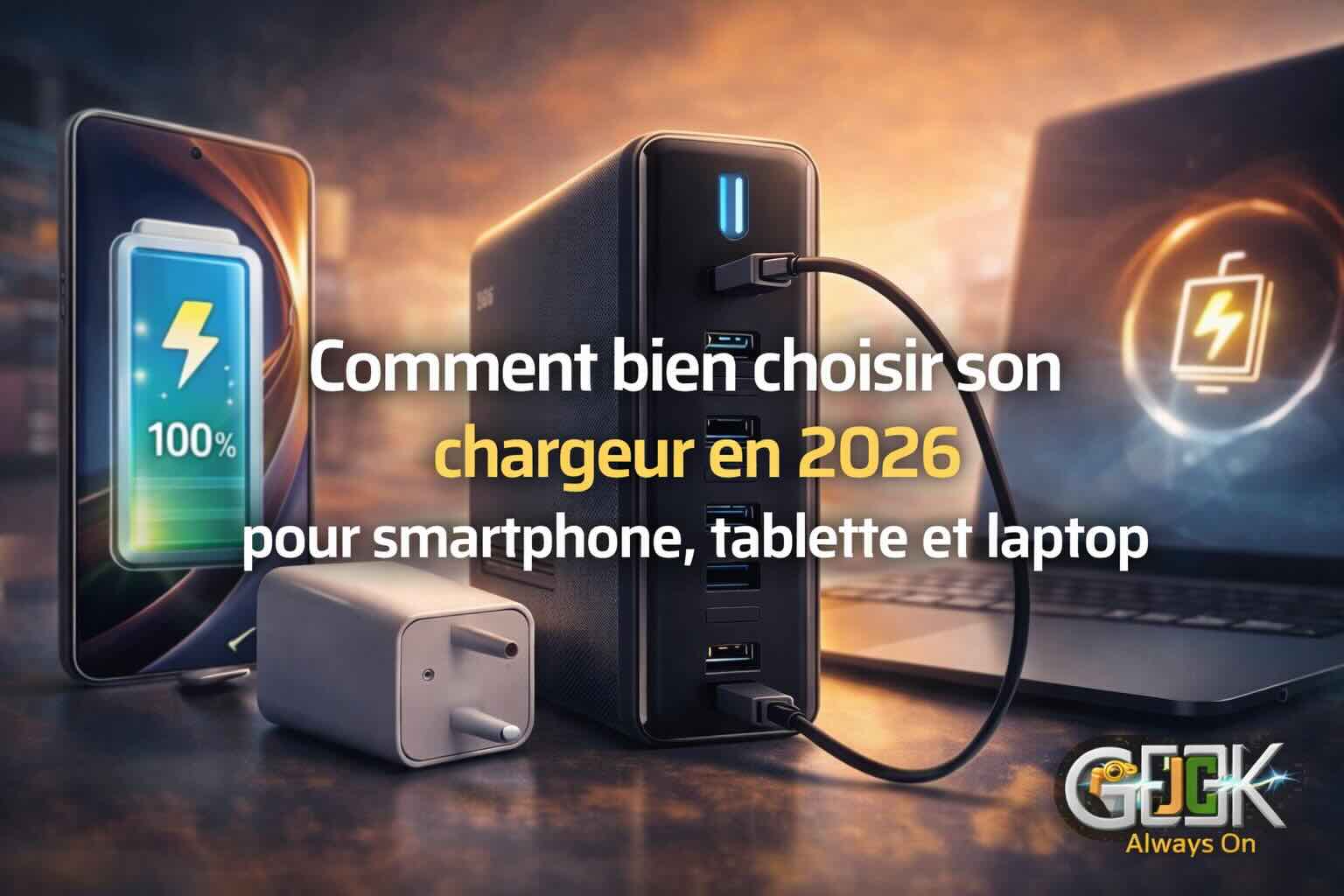 comment bien choisir son chargeur en 2026 pour smartphone, tablette et laptop