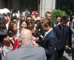 david beckham de visite en chine