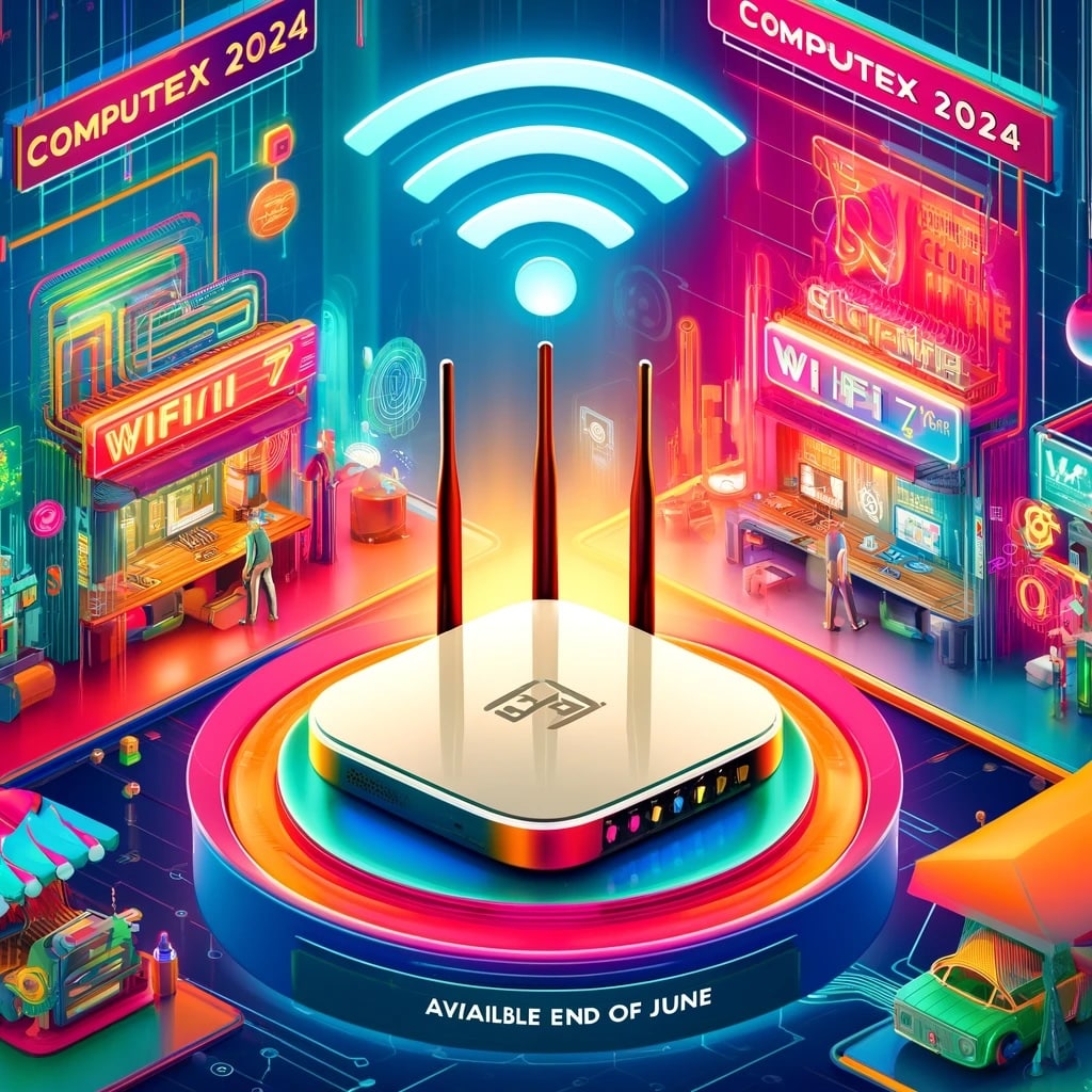 découverte du computex 2024 premier stand avec la marque cudy et ses routeurs wifi 7 dispo fin juin