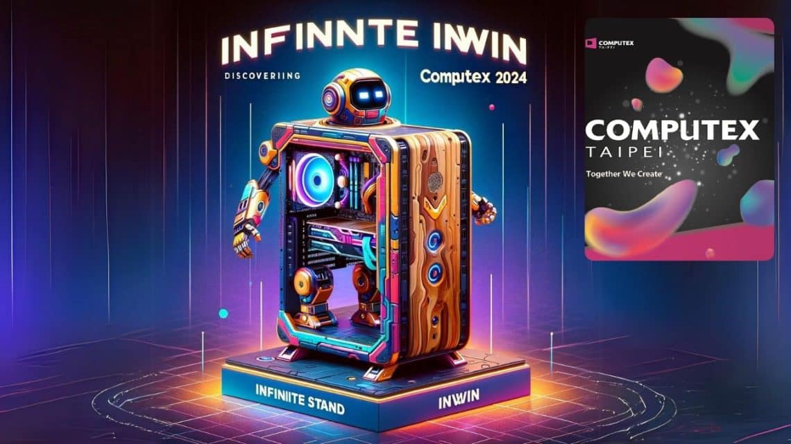 découverte du stand infinite au computex 2024, tour pc robotisée et finition bois