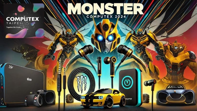 découverte du stand monster au computex 2024 ,nouveaux produits meca et bumblebee