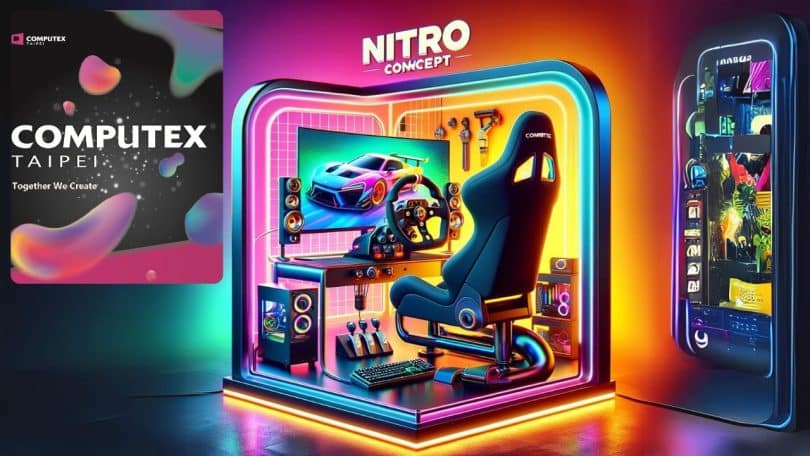 découverte du stand nitro concept au computex 2024 ,packs gaming immersifs