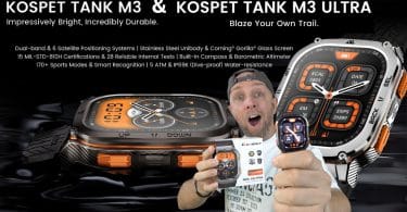 découvrez les montres connectées choc kospet tank m3 et ultra puissance & style à petit prix!