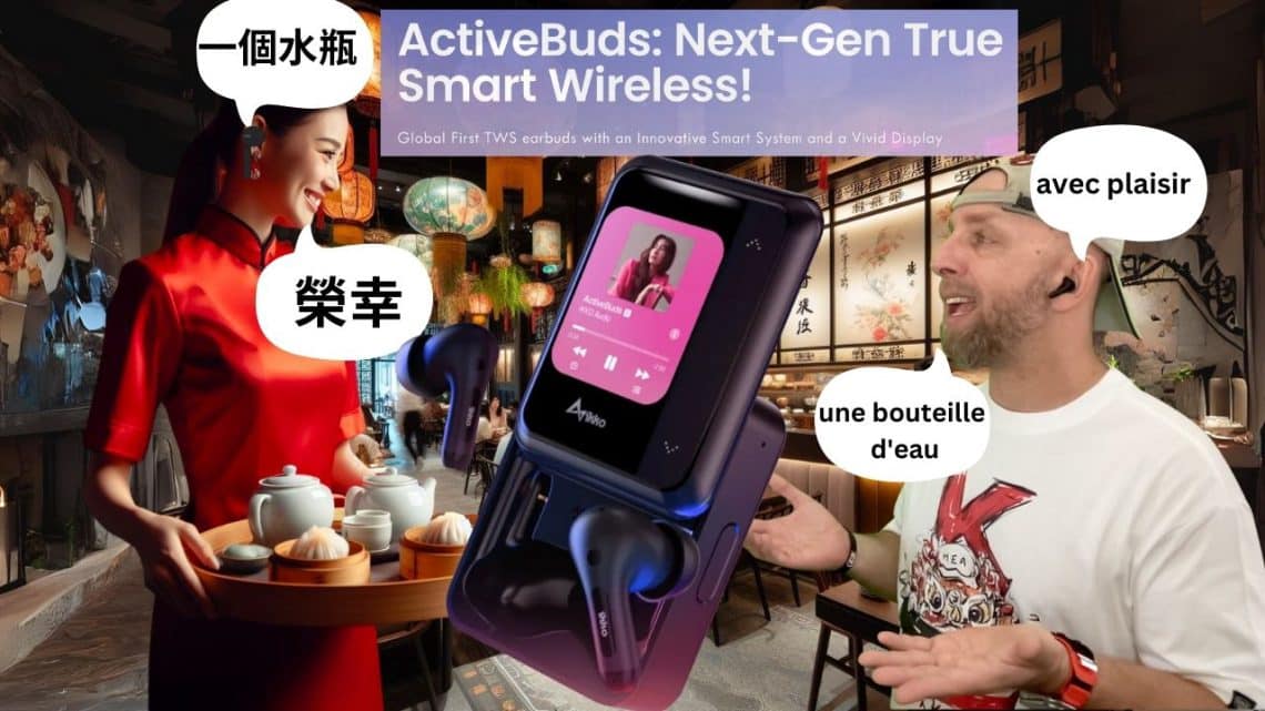 des écouteurs connectée et intelligent avec ai ,anc et traduction en temps réel ,ikko activebuds ab02