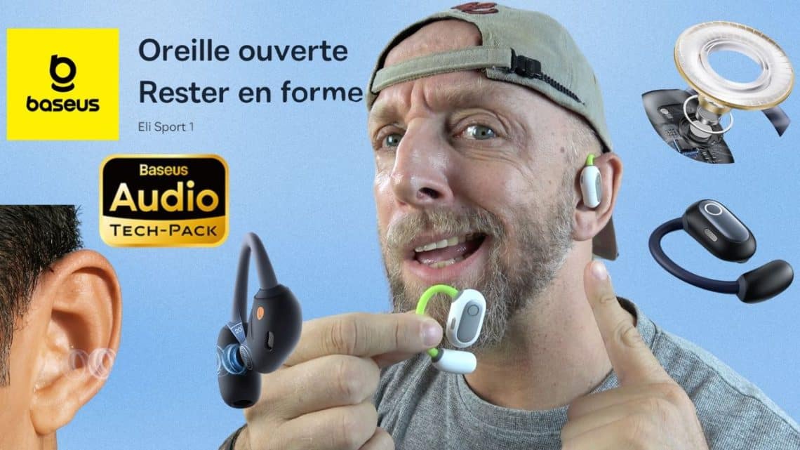 des écouteurs open ear révolutionnaires avec du bon son, confortable et un super prix, j’achète. baseus eli sport.