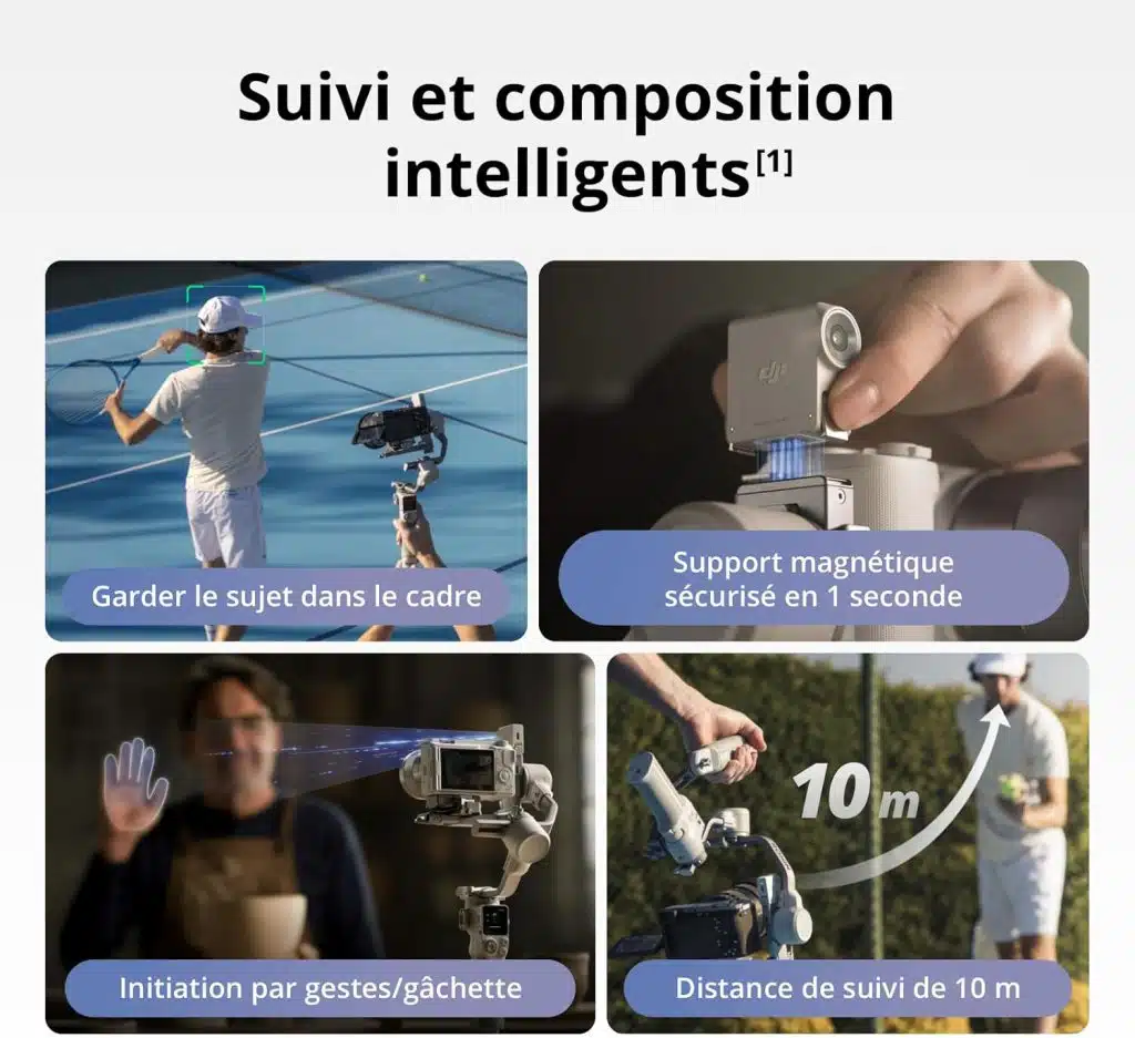 dji rs 4 mini suivie