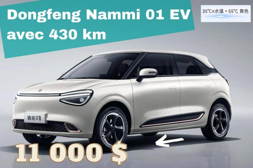 dongfeng nammi 01 électrique urbaine à 11 000 € avec 430 km d'autonomie