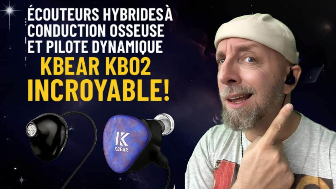 écouteurs hybrides à conduction osseuse et pilote dynamique kbear kb02 avec câble ofc, incroyable !