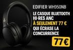 edifier wh950nb le casque bluetooth hi res anc à seulement 77 €