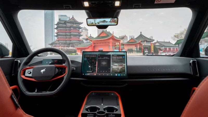 electric ford bronco entre sur le marché chinois tableau d ebord