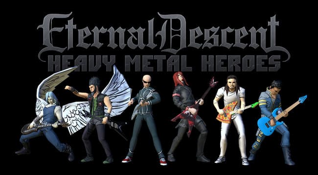 affiche du jeu eternal descent - heavy metal heroes