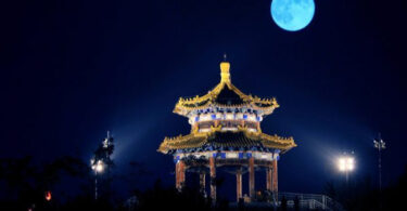 ciel chinois à la fête de la lune