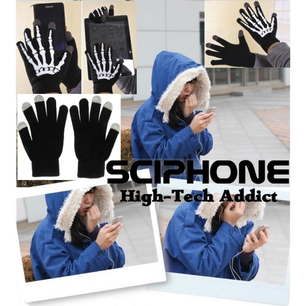 gants d'hiver avec doigts tactiles