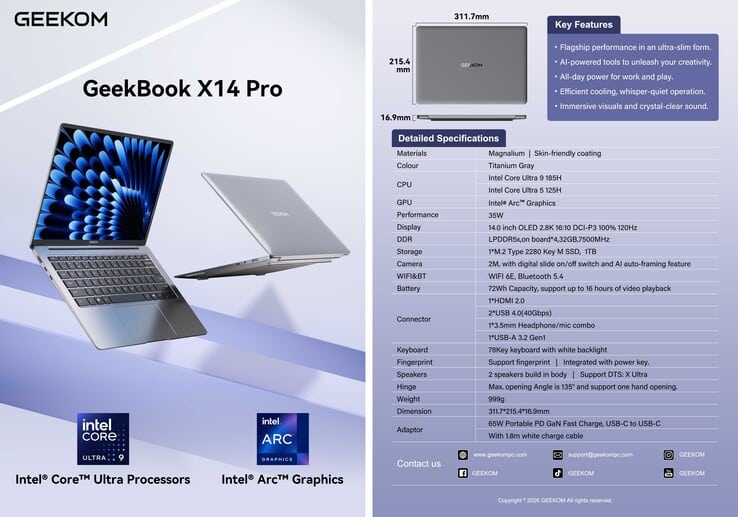 geekom geekbook x14 pro