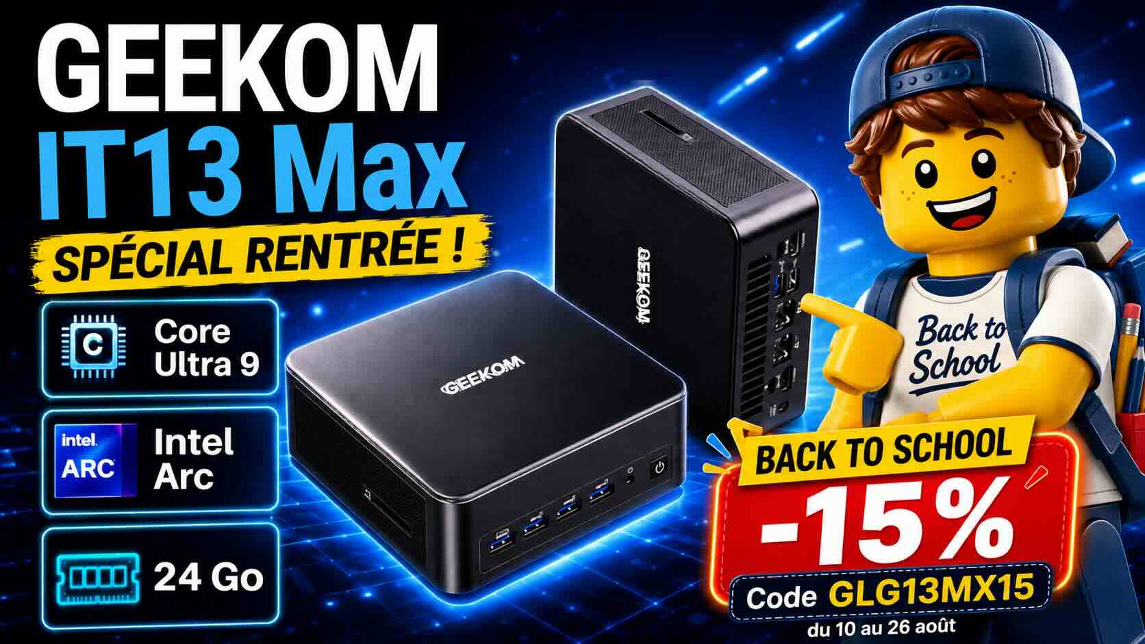 geekom it13 max 15 % avec notre code promo exclusif back to school