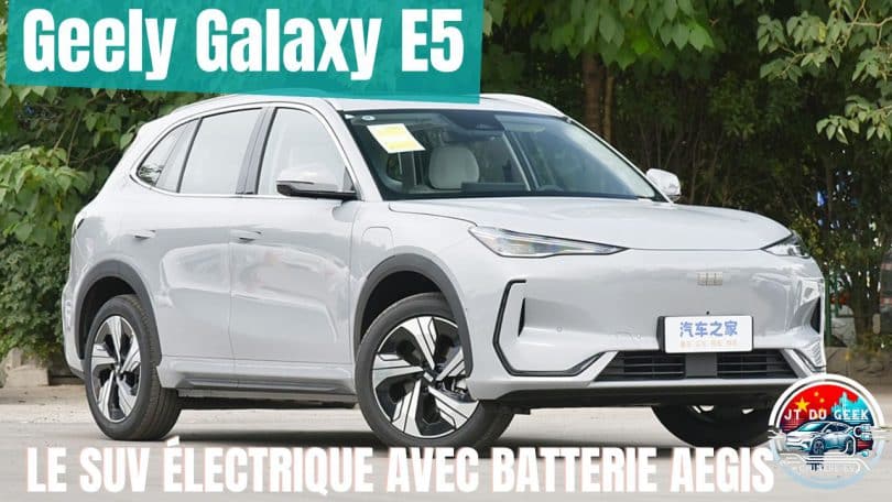 geely galaxy e5 , le suv électrique avec batterie aegis en prévente