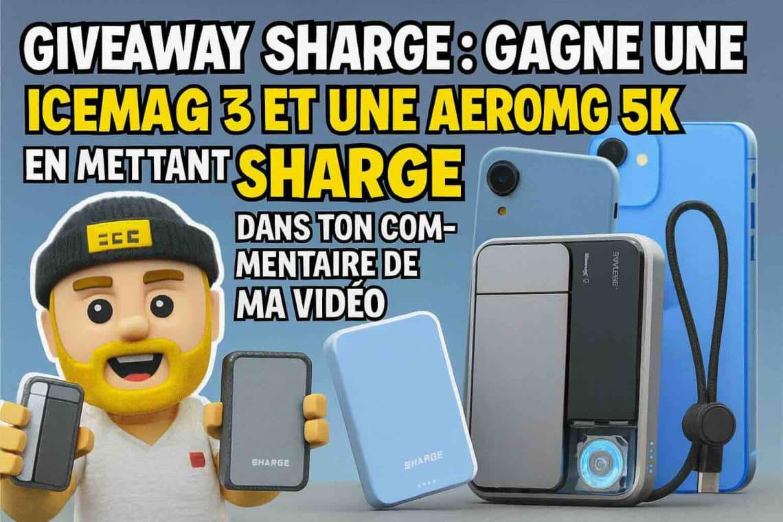 giveaway sharge gagne une icemag 3 et une aeromag 5k en mettant sharge dans ton commentaire de ma vidéo