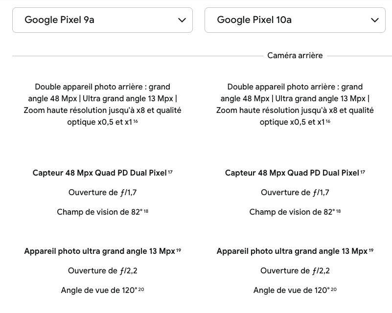 google pixel 10a vs 9a camera ar