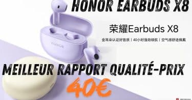 honor earbuds x8 ,une batterie de 40 heures et des contrôles tactiles à petit prix !