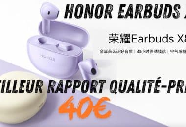 honor earbuds x8 ,une batterie de 40 heures et des contrôles tactiles à petit prix !