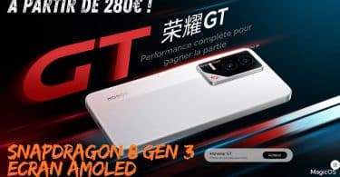 honor gt , snapdragon 8 gen 3, amoled 120hz et charge 100w pour 280€