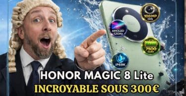 honor magic 8 lite , 7500 mah, ip69k, 108mp ois — le meilleur smartphone sous 300€ ?