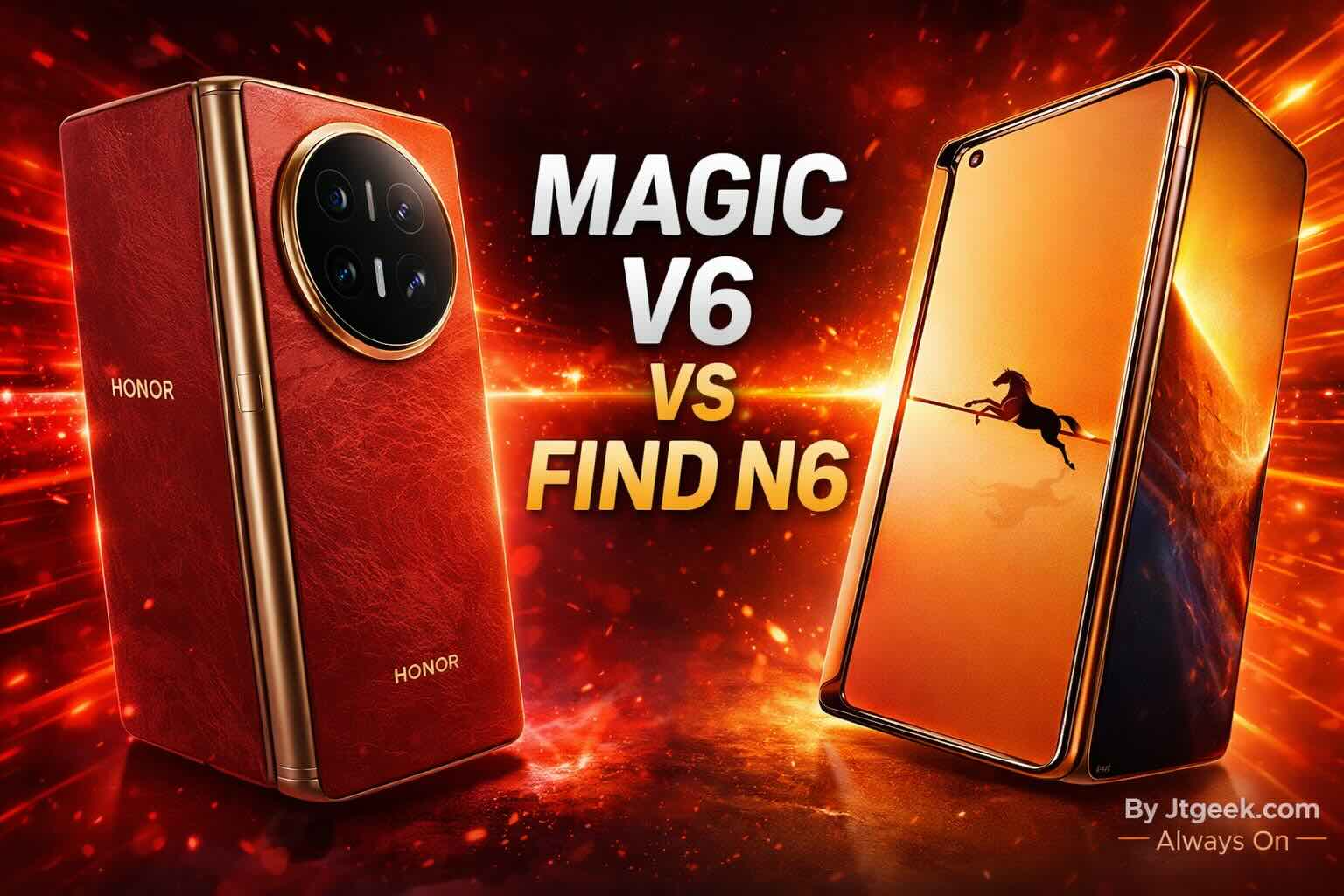 honor magic v6 vs oppo find n6 jtgeek
