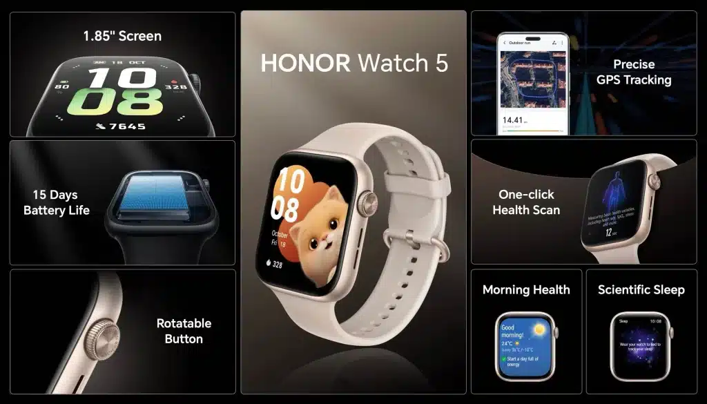 honor watch 5 details