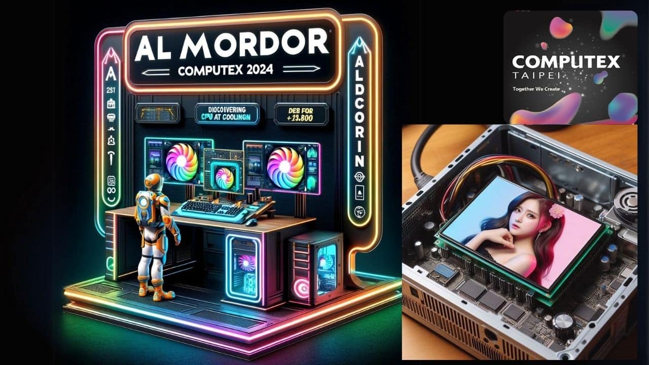 incroyable ! almordor intègre ton pc dans ton bureau et propose des écrans lcd pour cpu au computex 2024