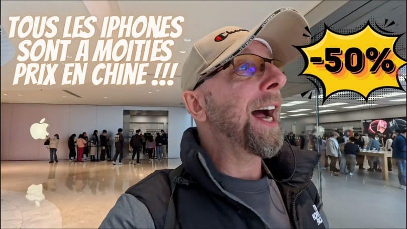 incroyable ! les iphones sont 50% moins chers au apple store shenzhen china