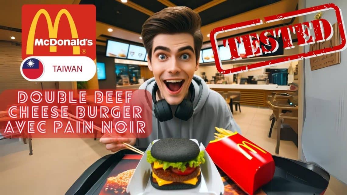incroyable mcdonald's taiwan ! découvrez le double beef cheese burger avec pain noir