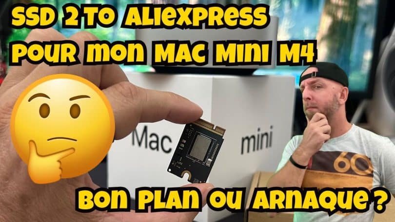 j’ai installé un ssd mini 2 to aliexpress sur mon mac mini m4 – test et performances